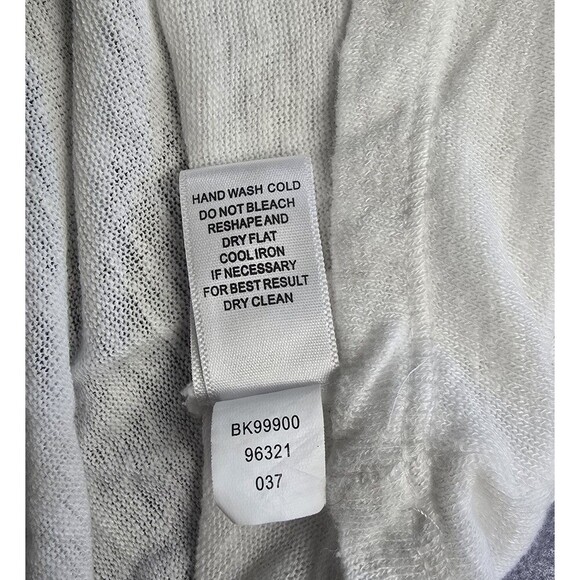 Cable & Gauge Womens Top Large White Linen Blend Eyelet Lace Yoke (A37) - Picture 3 of 6